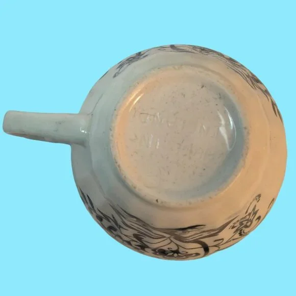 J G Meakin Blue White Floral Teacup Nordic Vintage Ceramic Cup - Picture 8 of 13